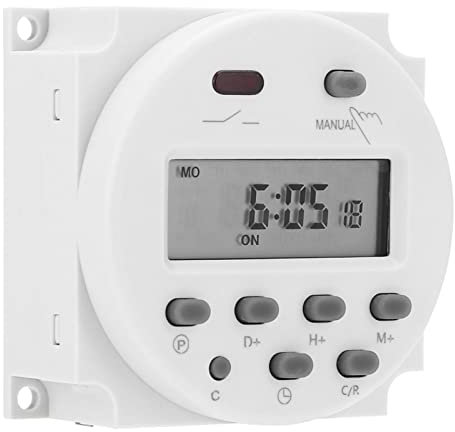 Jadeshay Timer 12V Programmabile,CN101A DC 12V Timer Digitale Interruttore Timer Settimanale con LCD per Domestico Controllo Elettronico