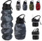 KUNHANG Collapsible Travel Water Bottle18oz, Reuseable Silicone Foldable Water Bottles for Gym Camping Hiking, Portable Leak Proof Sports Water Bottle with Rugby Carabiner