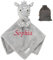 KDO Magic - Personalisiertes Schmusetuch - Zebra - Plüsch personaliserte Baby - gestickter Vorname - Geschenk zur Geburt, Geburtstag, Taufe, Kind, Mädchen, Junge