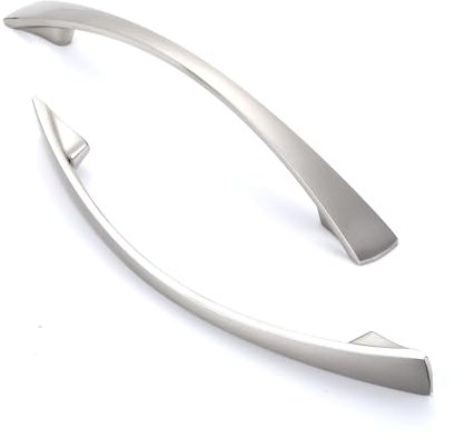 Ndjiloik 10 Pieza Tiradores Cocina Tiradores Cajones Tiradores Armarios Tiradores de Acero Inoxidable Manillas de Muebles Modernos con Tornillos Perillas Distancia del agujero de 128 mm,Plateado