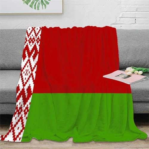 Strunt Flaggege von Belarus Nationale Flaggege Kuscheldecke Flauschige Personalisierte Decke Geschenke, Super Weiche Decke Flanell 50x60inch(127x152cm)