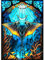 AIRDEA Mantarochen Buntglas Diamond Painting, Diamant Painting Bilder, DIY Cross Stickerei Malerei Kits, Wohnzimmer Schlafzimmer B¨¹ro Wand Und Eingang Dekoration 30x40cm