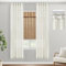 PANELSBURG Lichtfilternde, elfenbeinfarbene Boho-Vorhänge für Wohnzimmer, 190 cm lang, 2 Paneele mit Schlaufen auf der Rückseite, halbdurchsichtig, für Wohnzimmer, 190 cm Länge, natürliche