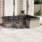 ULUYYUC 11-TLG. Garten-Sofagarnitur, Stehtisch Balkonmöbel Eckbankgruppe Eckbank Geeignet für Balkon Außenbereich Garten Hinterhof mit Kissen Grau Poly Rattan