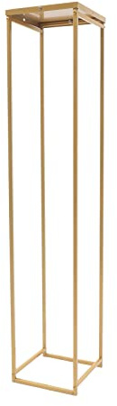 Blumenständer, Gold Vase Mittelstücke, 100cm Hoch, Große Metall Geometrische Blumenvasen, Säule Präsentationsständer für Hochzeit, Geburtstag, Wohnkultur
