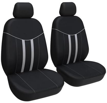 MFTGRS Autositzbezüge-Komplettsets Für Opel Für Movano Für Vivaro Truck 2 Und 1 Sitzbezüge Universal Vans Sitzschutz Sitzbezüge(2-Sitzer GRAU)