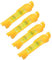 Pack of 4 String Spirit Levels, Mini Linear Spirit Levels, One-Dimensional Spirit Levels Made of ABS and Acrylic for Masonry Work, Plumbing Work, Gutter Work (Yellow)