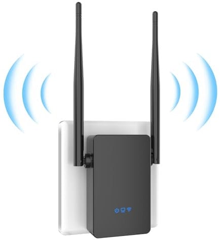 WiFi Extender Booster, WiFi Booster, 300Mbps WiFi Range Exgender with 1*Ethernet Port, WiFi Repeater Covers Up to 3650 Sq.ft, Repeater/AP/Router Modes, Quick Setup, UK Plug