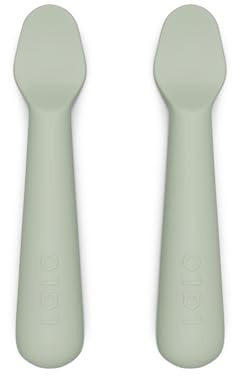 Lalo Little Spoon 2 Piece Set, Non-Toxic Baby Spoons for Infants and Babies