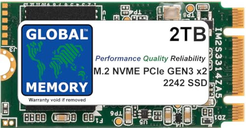 GLOBAL MEMORY 2TB M.2 2242 PCIe Gen3 x2 NVMe B+M KEY SOLID STATE DRIVE (SSD) FOR LAPTOPS/DESKTOP PCs/SERVERS/WORKSTATIONS/MOTHERBOARDS