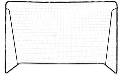 Bonnlo großes Fußballtor für Kinder & Erwachsene, 300x200x120 cm, wetterfestes & standfestes Tor mit engmaschigem Netz für Zuhause/Garten, Fußball Tor für Training & Freizeit, Schwarz