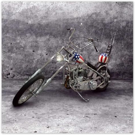Foto, Poster, Wandkunst, Dekoration, 70 x 70 cm, Motiv: Easy Rider Motorrad, Nr. H756M_PL1BC
