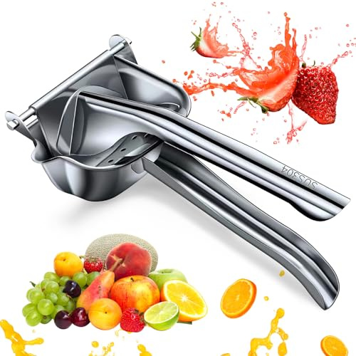 Manuelle Zitronenpresse, Zitruspresse, Handpresse, Edelstahlpresse, Fruchtpresse, Saftpresse, Orangensaft