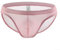 Slip taille basse pour homme en résille avec design transparent et soutien bombé (2XL, rose)