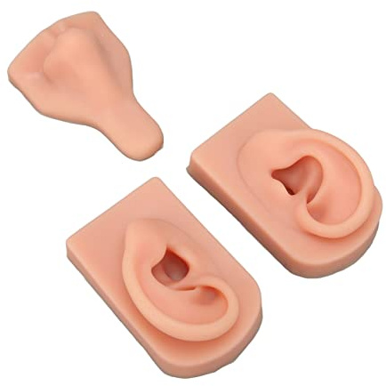 Zisemeil Silikon-Piercing-Übungsmodell, Simulation, Weiches, Flexibles Nasen-Ohr-Modell, Display für Bildungszwecke
