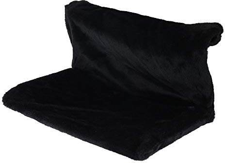 Jokapy Hamac pour chat radiateur pour chat radiateur avec couverture douce et chaude en peluche lavable en peluche pour chat à suspendre Hamac de fenêtre pour chats pour animaux (noir, carré)