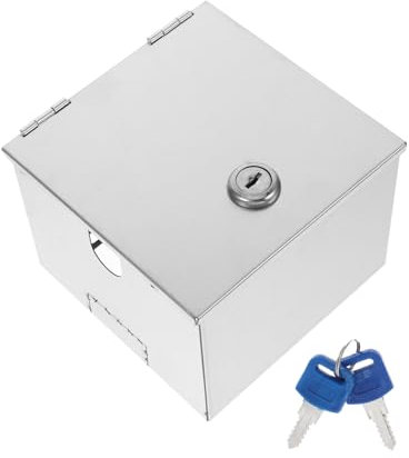 jojofuny Caja De Seguridad Para Enchufes Eléctricos De Acero Inoxidable Resistente Para Niños Con Tapa Para Uso En Interiores Y Exteriores
