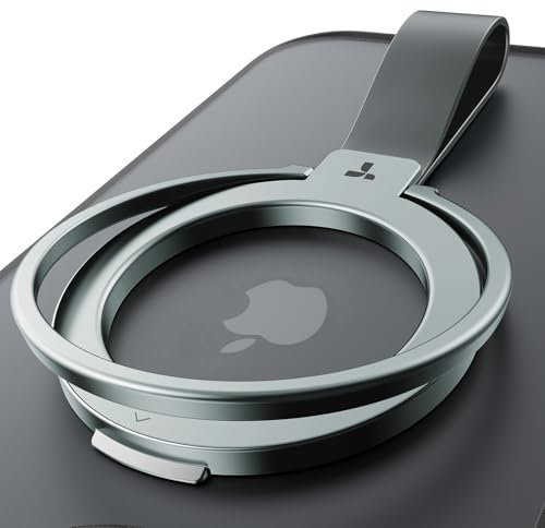 TORRAS Handy Ring für MagSafe 12N Magnetkraft für Fingerhalterung 360°Drehbar als Ständer Ringhalter Handy Halterung magnetisch für iPhone Samsung usw.- Grau