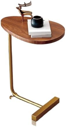 Pieds de table en métal,Pieds de table réglables, Table d'appoint avec pieds en métal en forme for le salon, table d'appoint moderne avec petit plateau de canapé, table de chevet for chambre à coucher