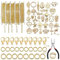 14K Gold Chains for Jewellery Making Kit Brass Cable Link Chain Satellite Chain with 304 Stainless Steel Open Jump Ring Lobster Claw Clasps Jewelry Making Kit for Men Women Necklace DIY Craft