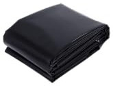 CHUENKUK 2 Stück PVC Teichfolie 0,3 mm Stärke, 210 x 300cm Schwarz Polyethylen Teichfolie, wasserdichte Silofolie für Teich, Silo, Gartenteich