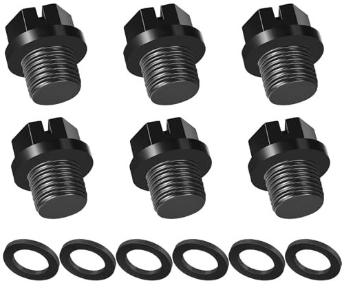 UIKTSSL 6 Stück Pool Ablassschraube,Pool Pump Parts,Schwimmbecken-Ablassschraube,Ablassstopfen mit Dichtungen