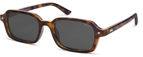 SOJOS Retro Polarisierte Rechteckige Sonnenbrille Damen Herren Vintage Trendy Shmal Quadratisch Sonnerbrillen mit UV400 Schutz SJ2610