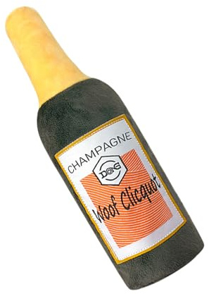 doyandader Jouet Pour Chien Bouteille,Jeu Interactif Forme Bouteille de Vin - Jouet Couché Squeaky Pour Chien - Pour L'Éducation Chiot Anti-Ennui Mâchonnement Intérieur Extérieur Caisse Enrichissement