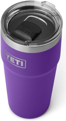 YETI Rambler 20 oz (591 ml) Stackable Cup (Pace Purple) – Stainless Steel Coffee Cup with MagSlider Lid (Not Leakproof) – Insulated Coffee Tumbler Keeps Drinks Hot or Cold – 5 Year Warranty
