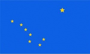 Alaska Fahne Flagge Grösse 1,50x0,90m