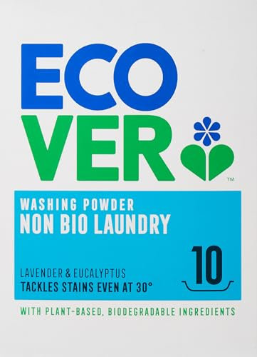 Ecover Zero Non-Bio Laundry Detergent Powder, For Sensitive Skin, Laundry Washing Detergent for Baby Laundry, 1 x 10 Washes, 1 x 750 g