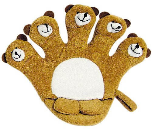 Kinder Waschhandschuh, Kosmetex Waschlappen in Tierform, Bär