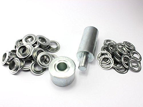 Einschlagstempel XXL 25 mm 20 Ösen Stahlösen verzinkt Ösenwerkzeug