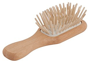 Redecker Mini-Taschenbürste aus gewachstem Buchenholz für Gross und Klein, Anti-Bruch, Beige, Unisex, Alle Haartypen, Erwachsene und Kinder, Reisende, Aktive, Studenten