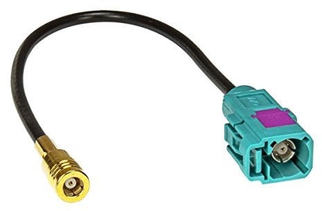 tomzz Audio 1500-038 Fakra (F) Antennenadapter Kupplung auf SMB (F) Kupplung kompatibel mit DAB+ Blaupunkt Pioneer Sony Kenwood Alpine JVC uva