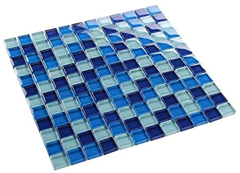 Glasmosaik Blau Mix 2,3 x 2,3 cm Fliesen Mosaik 8 mm