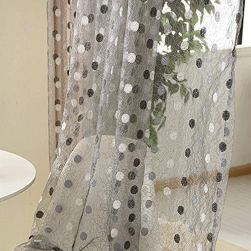 PENVEAT Vorhangstoffe Schlafzimmer Fenster tüll Voile küche Sheer Organza vorhänge türen für Wohnzimmer Vorhang vorhänge, grau, b150cmxh250cm 1 stück, Ringe verarbeitung