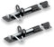 XFORT® 2 Pack Brenton Strong Sliding Lockable Padbolt 200mm (8) Ideal for use with Shed Doors, Gates and Outhouse Doors (200mm, Black)