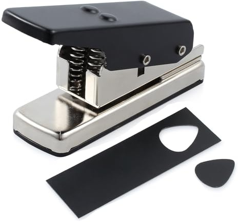 CAMWAY Cortador de púas de guitarra, cortador de púas, resistente, perforador de plástico, cortador de tarjetas, púas de guitarra únicas, funciona muy bien en ABS, PVC, tarjetas de crédito antiguas,