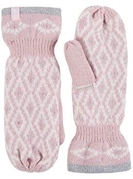 HEAT HOLDERS - Damen Winter bunt Fleece gestrickt Strick fäustlinge Handschuhe mit Innenfutter (One Size, Coral)