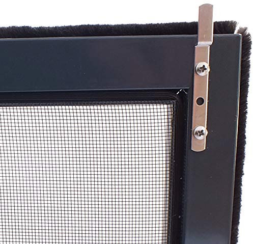 TESO Spannrahmen Bausatz mit umlaufender Bürste - Insektenschutz Gaze - Fliegengitter - Schutz gegen Mücken in verschiedenen Farben (800 x 1000 mm, anthrazitgrau - RAL 7016)