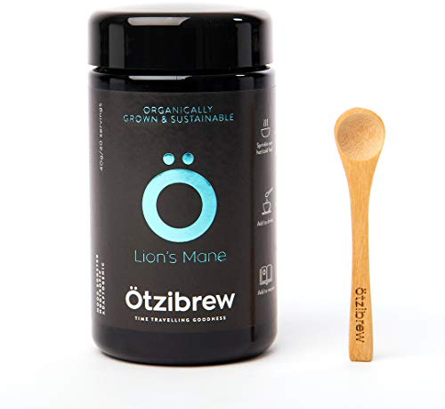 ötzibrew Lion’s Mane Health Drink - Organic, Sustainably-Sourced - 20 Servings, Caffeine, Dairy & Gluten Free with Fruiting Body Mushroom (40g)