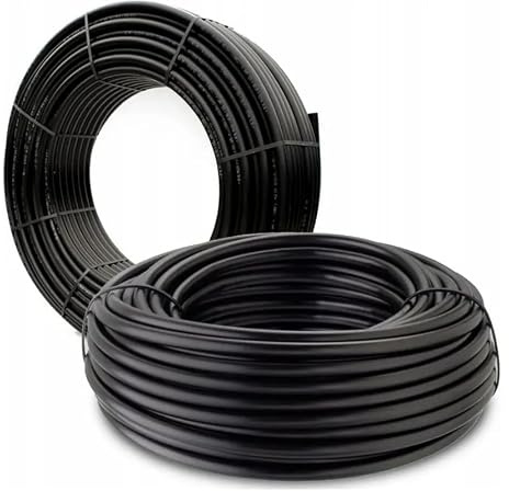 Verlegerohr Versorgungsleitung Wasserleitung Druckrohr für Bewässerung Sprinklersystem Wasserleitung Schwarz PN4 4 Ba PE-Rohr 16mm 20mm 25mm 32mm wählbar (20 mm x 25 m)