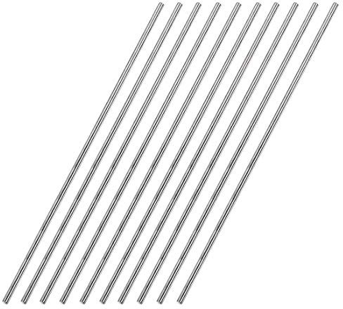 sourcing map 10 Stück 304 Metallstangen Garten, 3mm x 300mm Metallstäbe für DIY Handwerk, Motorrad, Deko, Garten