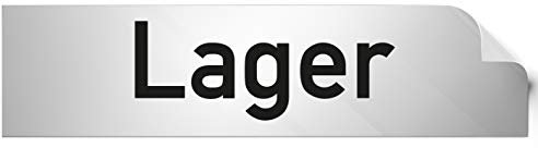 Kinekt3d Leitsysteme Folienschild Türschild • Lager • PVC Hinweisschild • 160 x 40 mm Silber • selbstklebend • Kratzfester Druck • UV Beständig