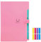 KONVINIT A4 Mappe mit 4 Fächern,Dokumentenmappe Fächermappe 5 Tasche Große Kapazität Document Organizer Schul Familie Büro Organizer Mappe,rot