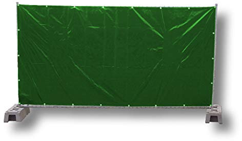 dm-folien gmbh 1 x Bauzaunplane/Bauplane 1,76 x 3,41 m - Sichtschutzplane/Sichtblende (Grün)