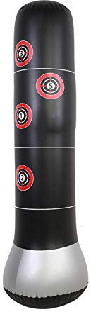 EVTSCAN Bolsa de Boxeo Inflable Boxing Punching Kick Training Tumbler Bop Bag con inflador de Aire Bomba de Pedal