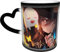 KEROTA Gen-Shin Hu Tao Heat Sensitive Color Changing Color Cup Changing Mug in The Sky Magic Funny Art Coffee Mugs Ceramic Cup Personalized Gifts-Black