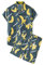 Strand Set Herren Sommer V-Ausschnitt Taschen Shirt Herren Kurzarm Atmungsaktiv Knopfleiste Schnürung Herren Set Mode Trend Druck Herren Shirts Shorts